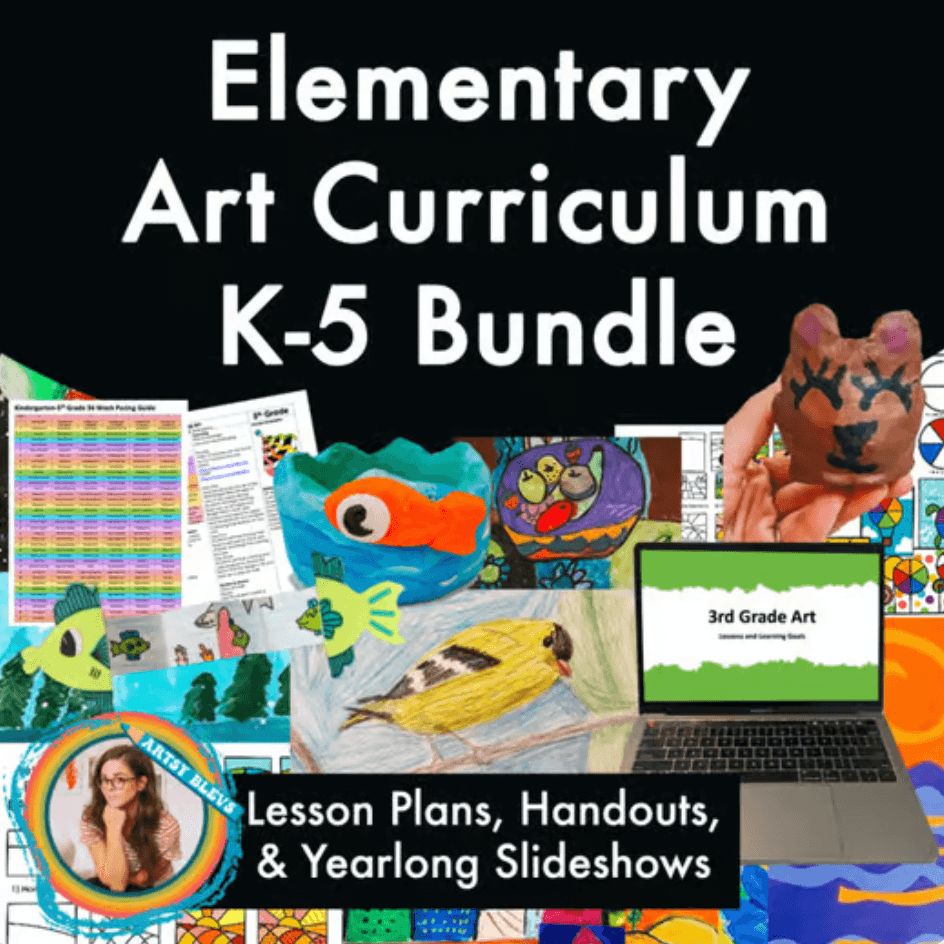 K-5 Elementary Art Curriculum Lesson Pack Bundle